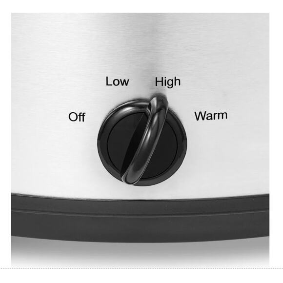 KitchenSmith by Bella 6qt Manual Slow Cooker - Stainless Steel - Picture 6 of 6